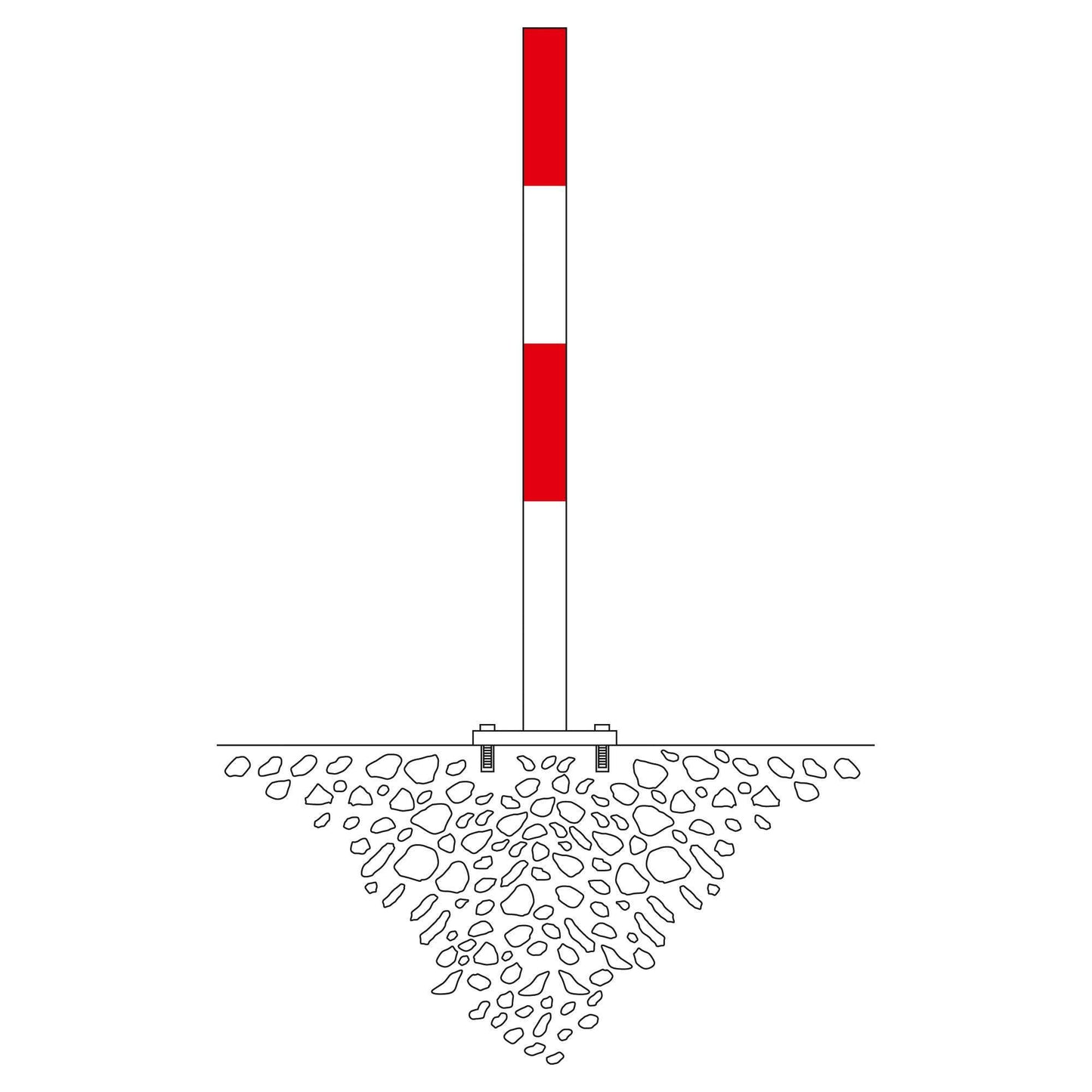MORION Sperrpfosten 60 mm Ø (Zum Aufdübeln)