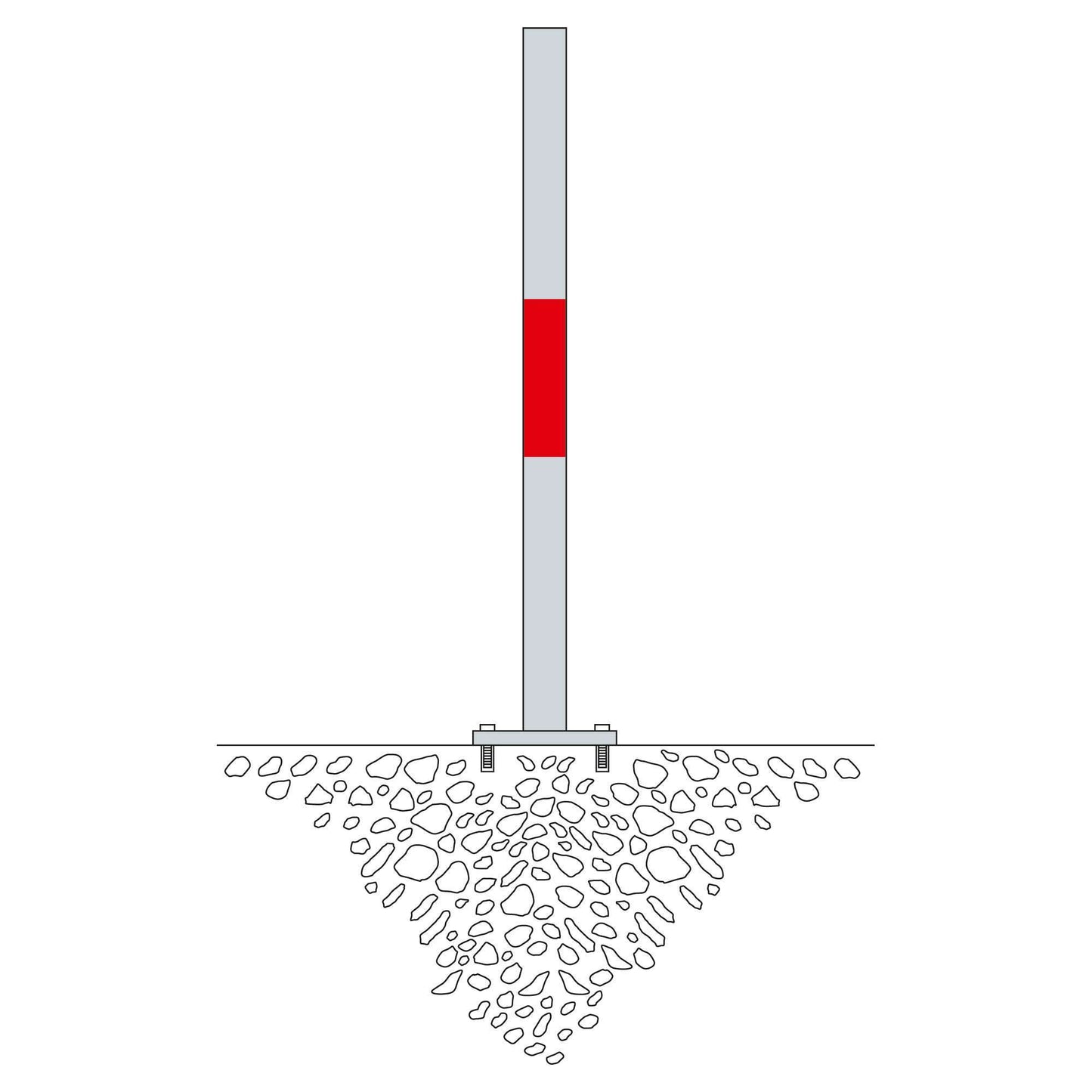 MORION Sperrpfosten 60 mm Ø (Zum Aufdübeln)