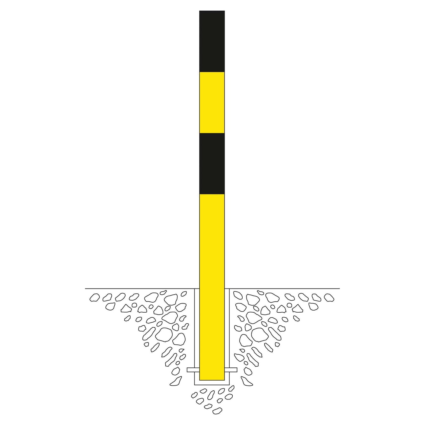 MORION Sperrpfosten 76 mm Ø (Zum Einbetonieren)