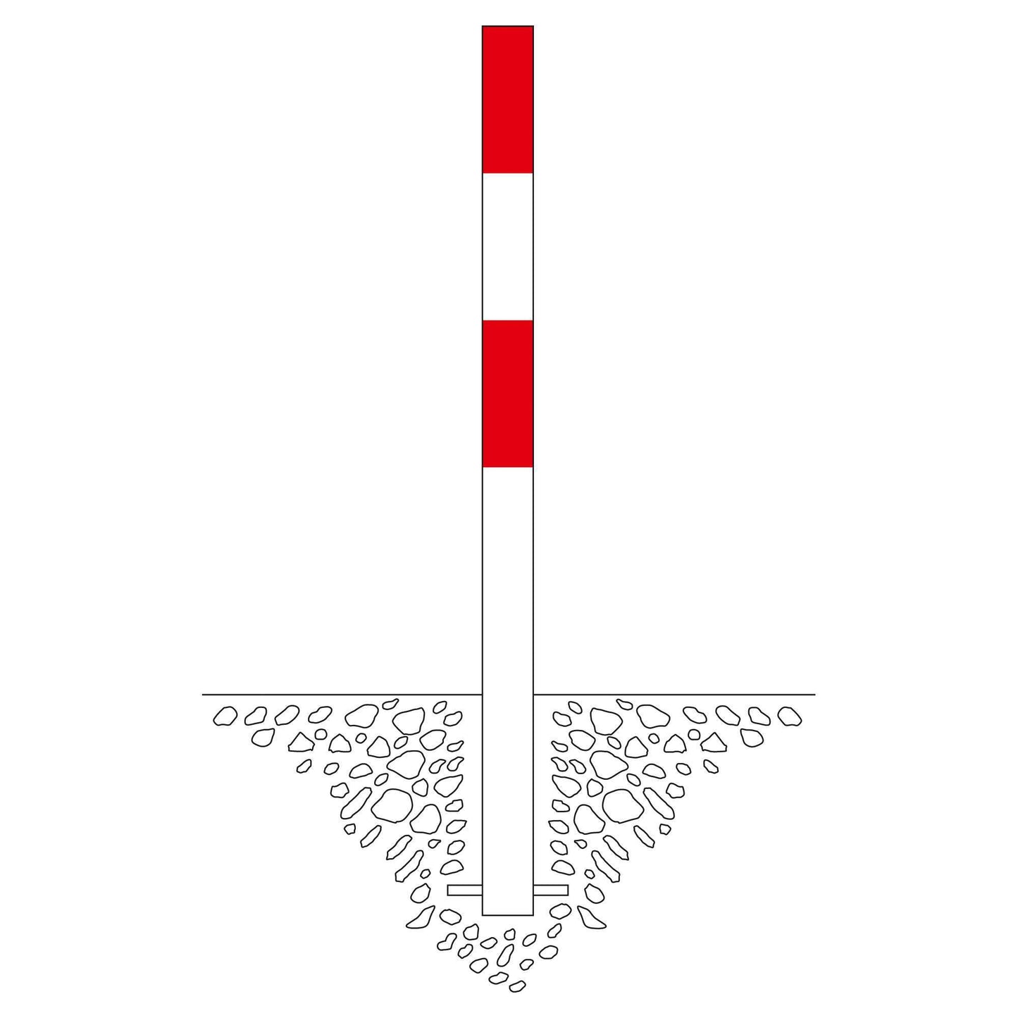 MORION Sperrpfosten 76 mm Ø (Zum Einbetonieren)
