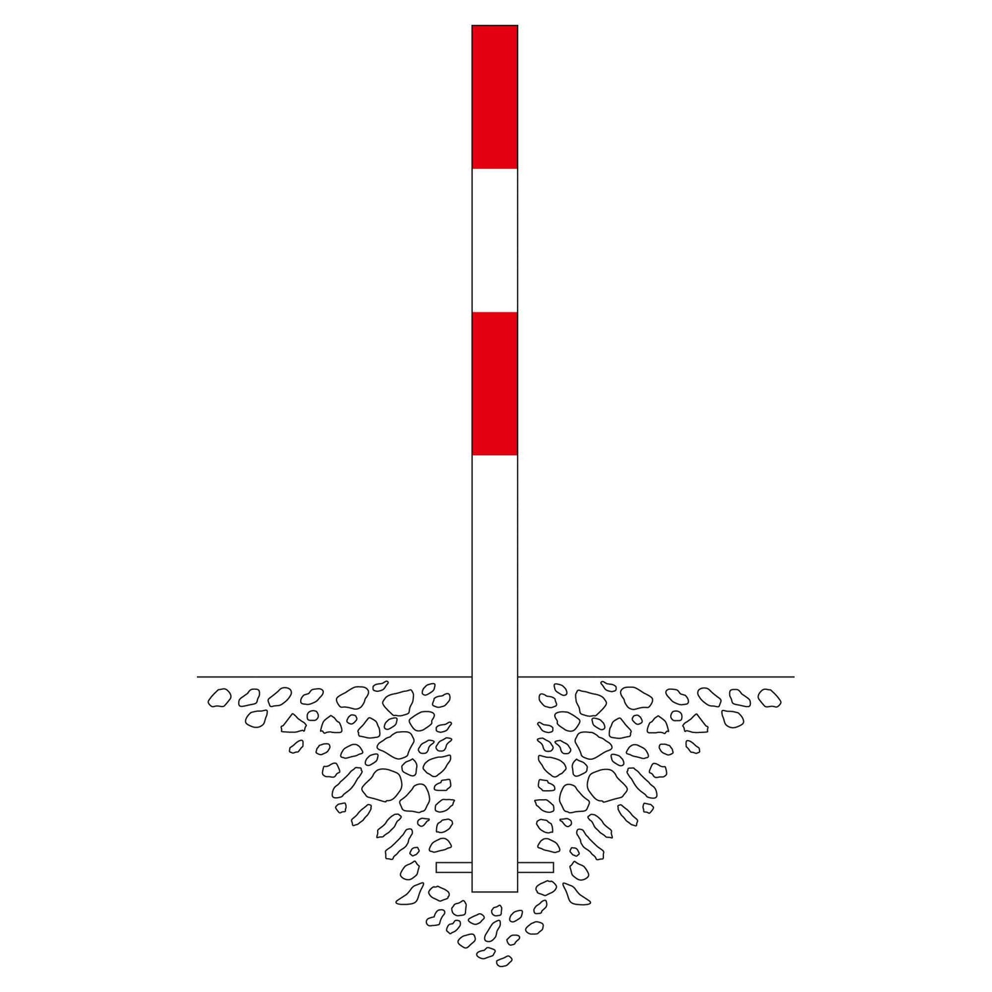 MORION Sperrpfosten 70 x 70 mm (Zum Einbetonieren)