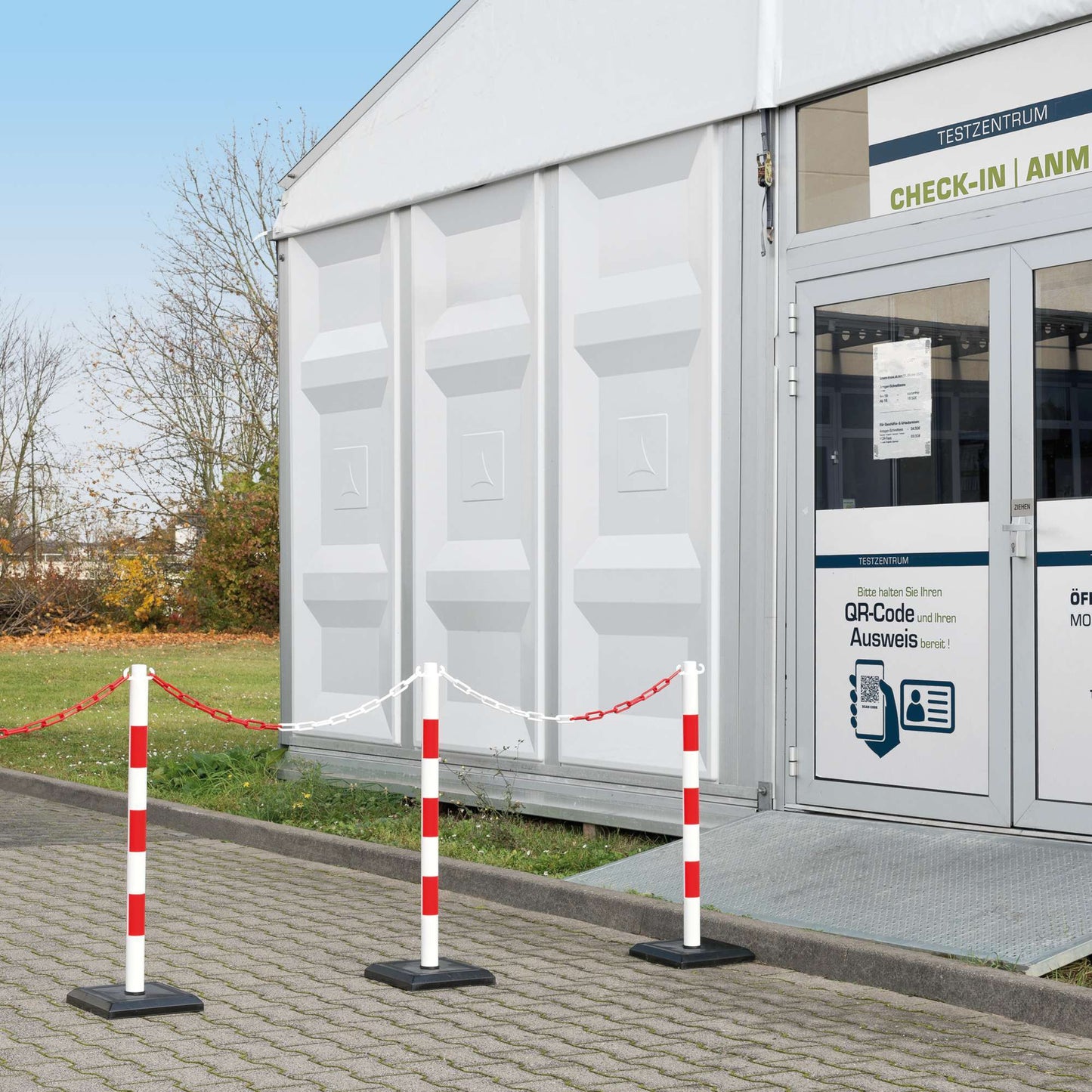 GUARDA-Plus Ketten-Warnständer mit schwerem Fuß