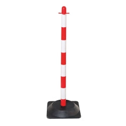 GUARDA Leichter Ketten-Warnständer - Set: 6 Kettenständer, 10 m Kette (M-Poly-Sicht), 10 Verbindungsglieder, 10 Einhängehaken