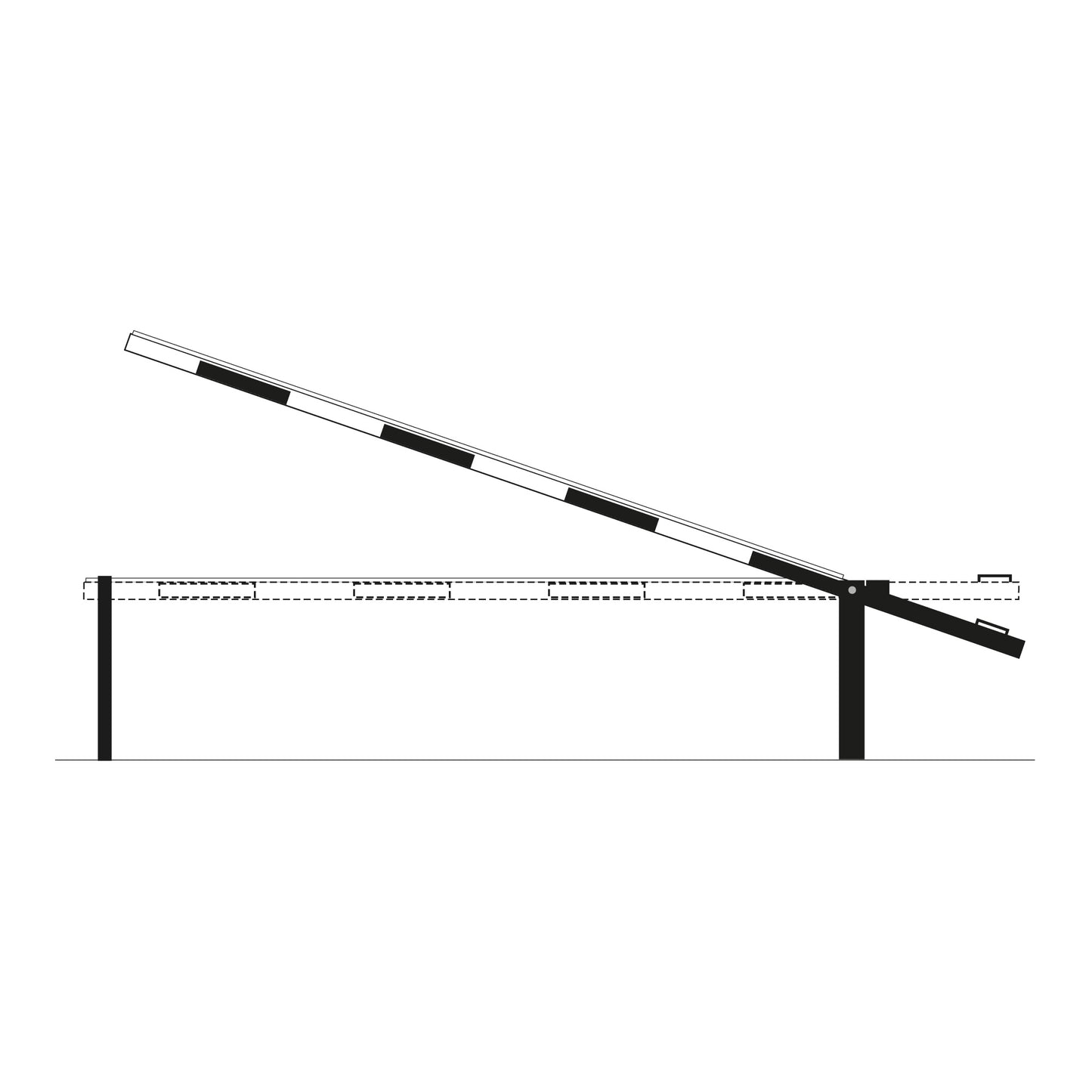 COMPACT Systemschranke mit Gegengewicht