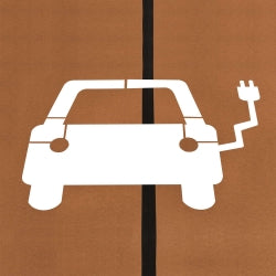 Bodenschablone E-Parkplatz