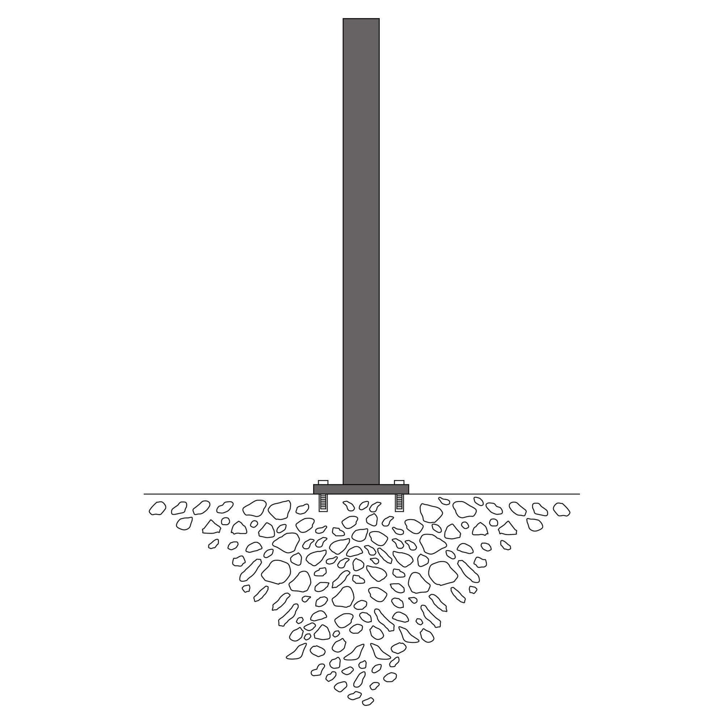 MORION Sperrpfosten 76 mm Ø (Zum Aufdübeln)