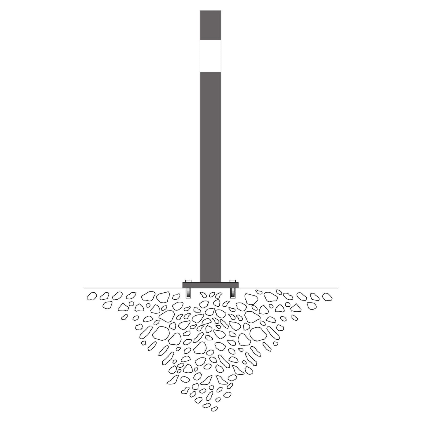 MORION Sperrpfosten 76 mm Ø (Zum Aufdübeln)