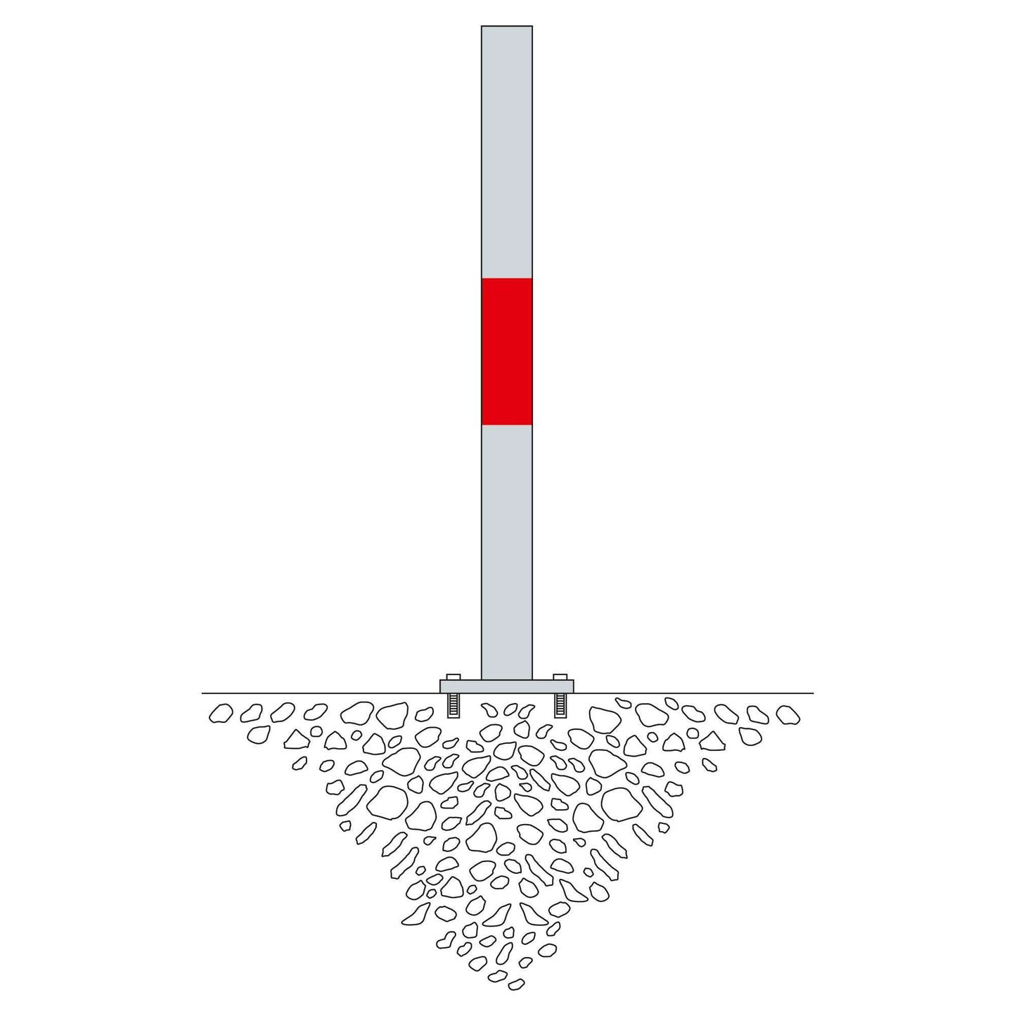 MORION Sperrpfosten 76 mm Ø (Zum Aufdübeln)