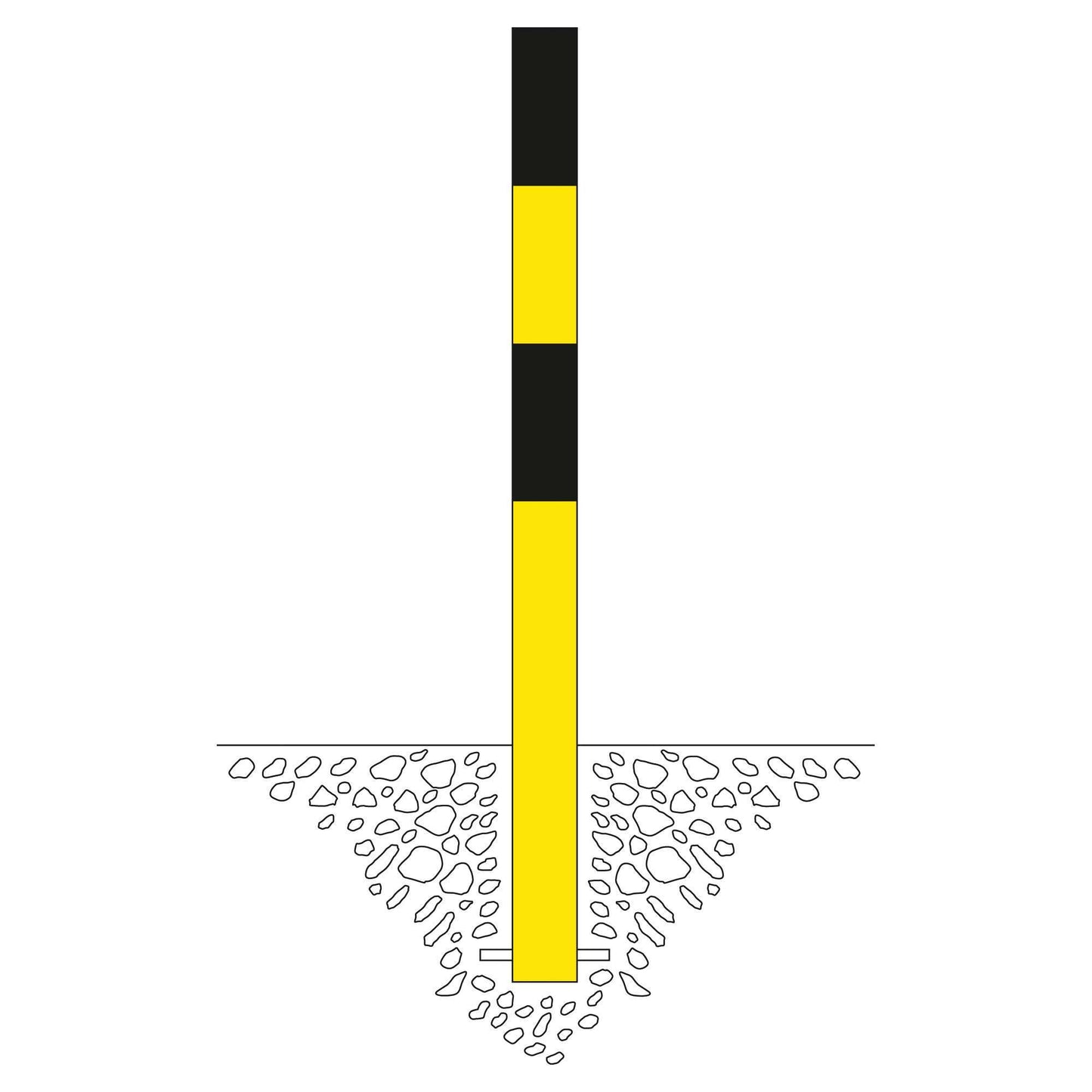 MORION Sperrpfosten 90 mm Ø (Zum Einbetonieren)