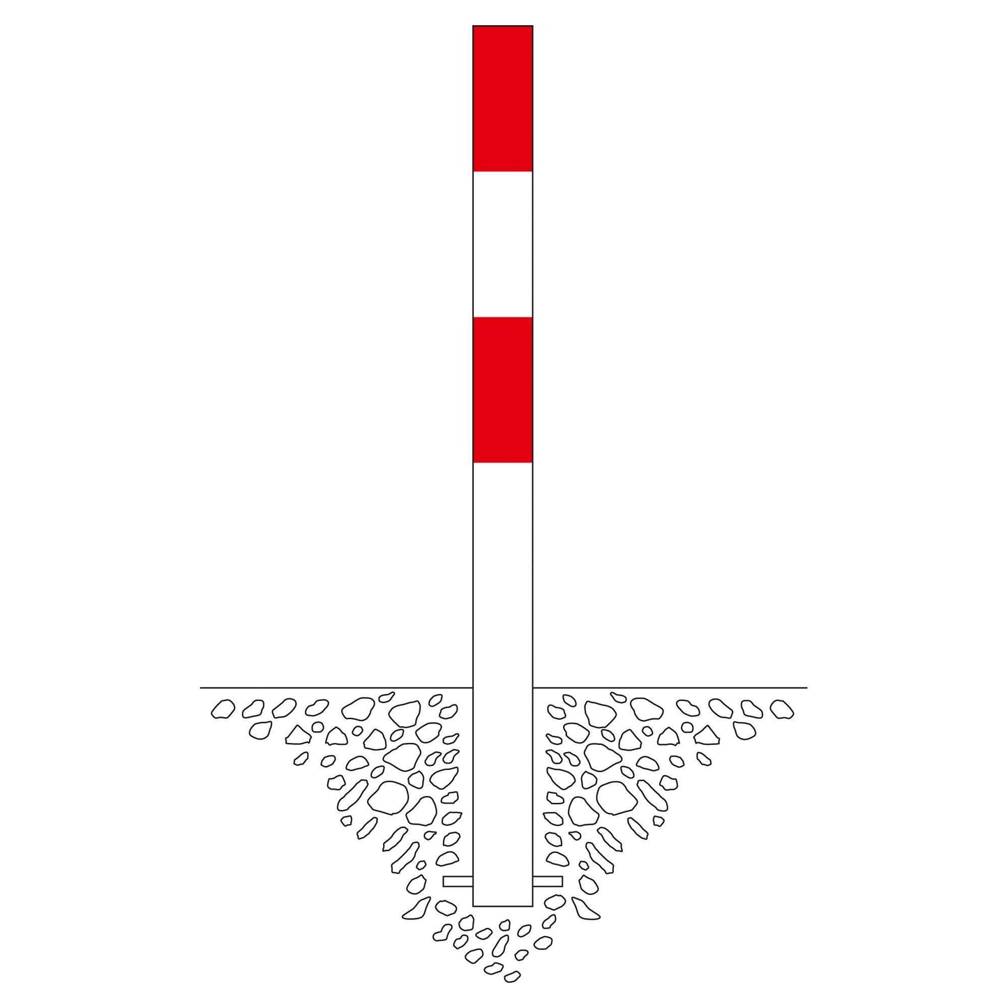 MORION Sperrpfosten 90 mm Ø (Zum Einbetonieren)