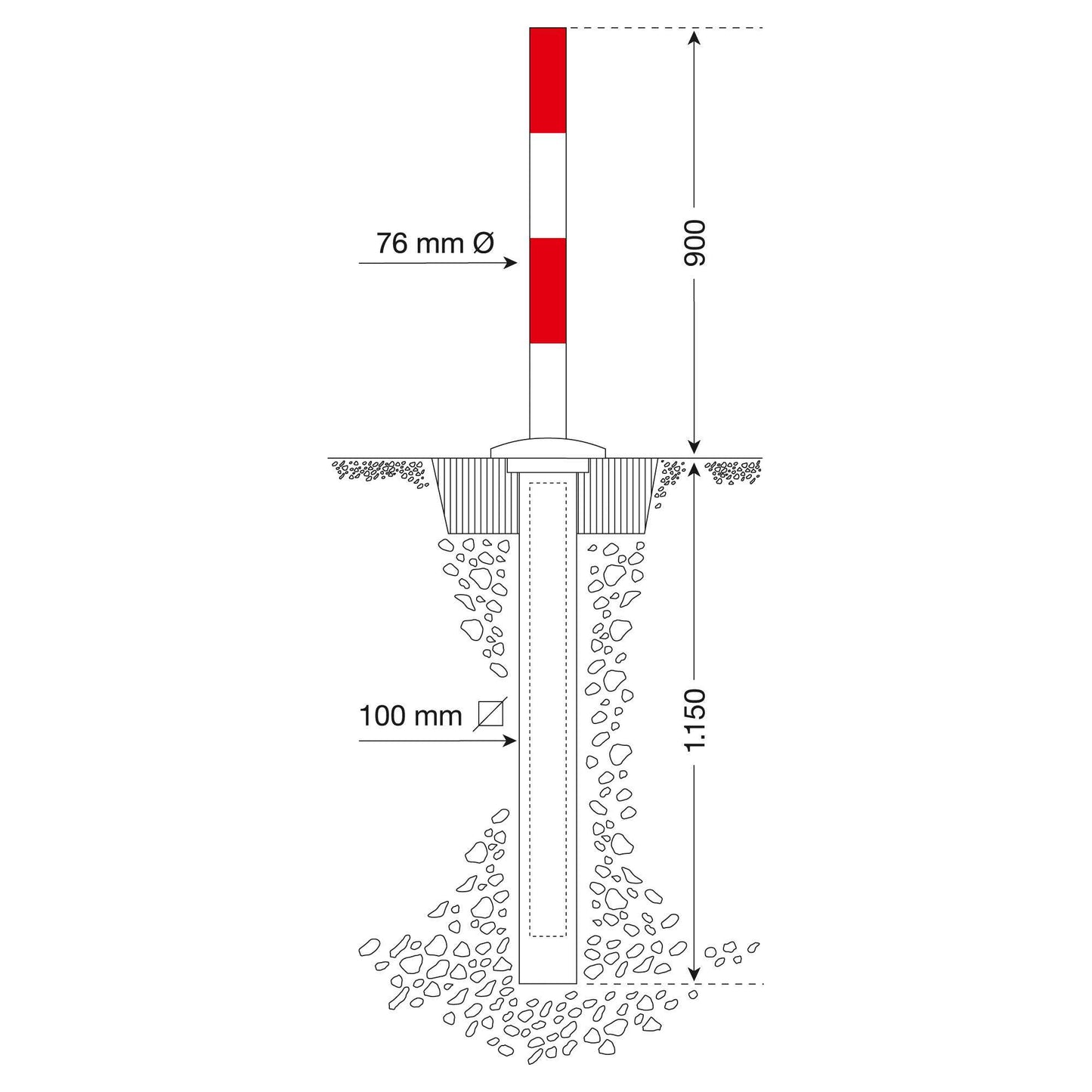 PARATlift Versenkbarer Sperrpfosten