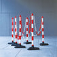 GUARDA Leichter Ketten-Warnständer - Set: 6 Kettenständer, 10 m Kette (M-Poly-Sicht), 10 Verbindungsglieder, 10 Einhängehaken
