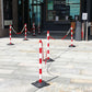 GUARDA Leichter Ketten-Warnständer - Set: 6 Kettenständer, 10 m Kette (M-Poly-Sicht), 10 Verbindungsglieder, 10 Einhängehaken