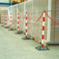 GUARDA Leichter Ketten-Warnständer - Set: 6 Kettenständer, 10 m Kette (M-Poly-Sicht), 10 Verbindungsglieder, 10 Einhängehaken