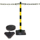 GUARDA Leichter Ketten-Warnständer - Set: 6 Kettenständer, 10 m Kette (M-Poly-Sicht), 10 Verbindungsglieder, 10 Einhängehaken