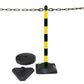 GUARDA Leichter Ketten-Warnständer - Set: 6 Kettenständer, 10 m Kette (M-Poly-Sicht), 10 Verbindungsglieder, 10 Einhängehaken