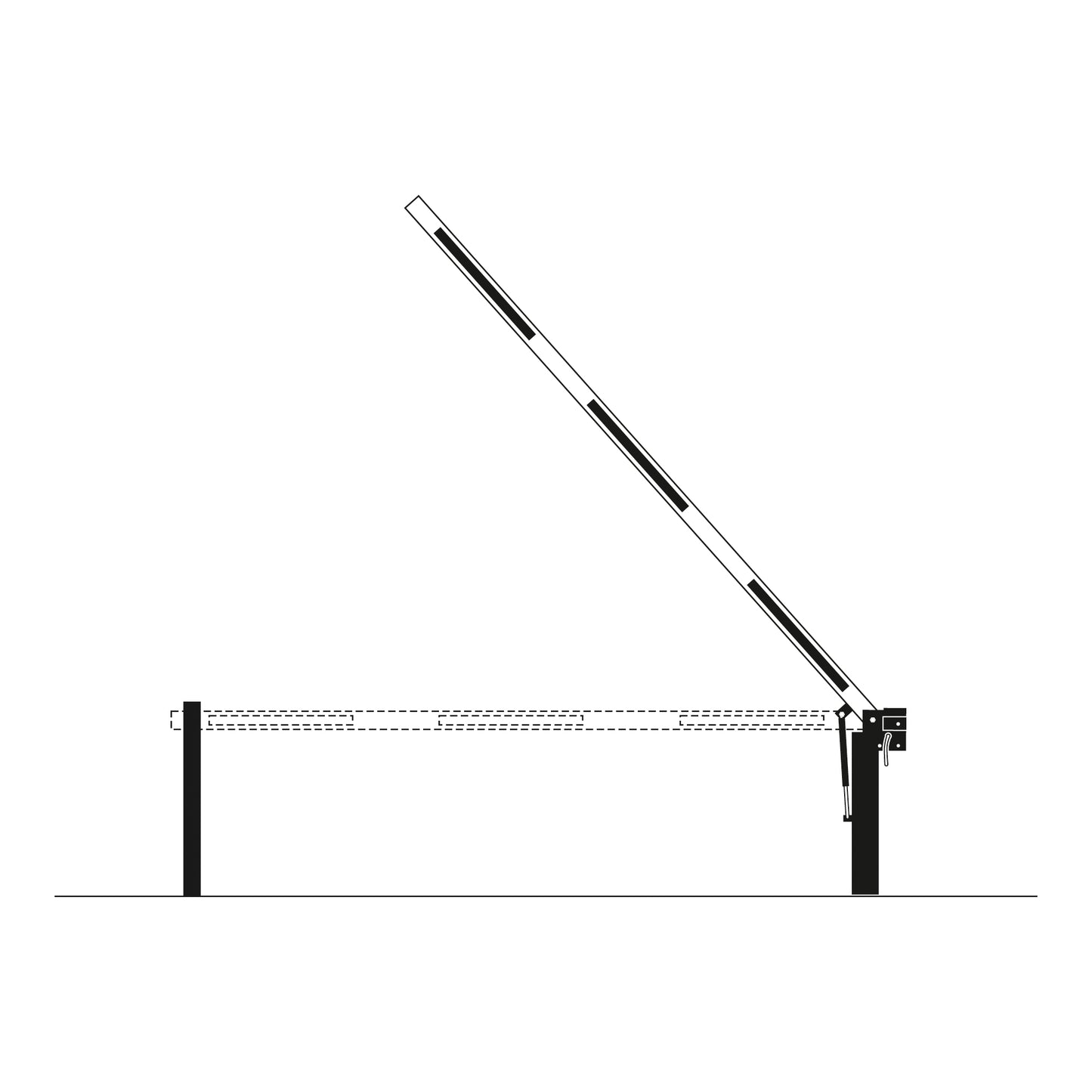 COMPACT Systemschranke mit Gasdruckfeder