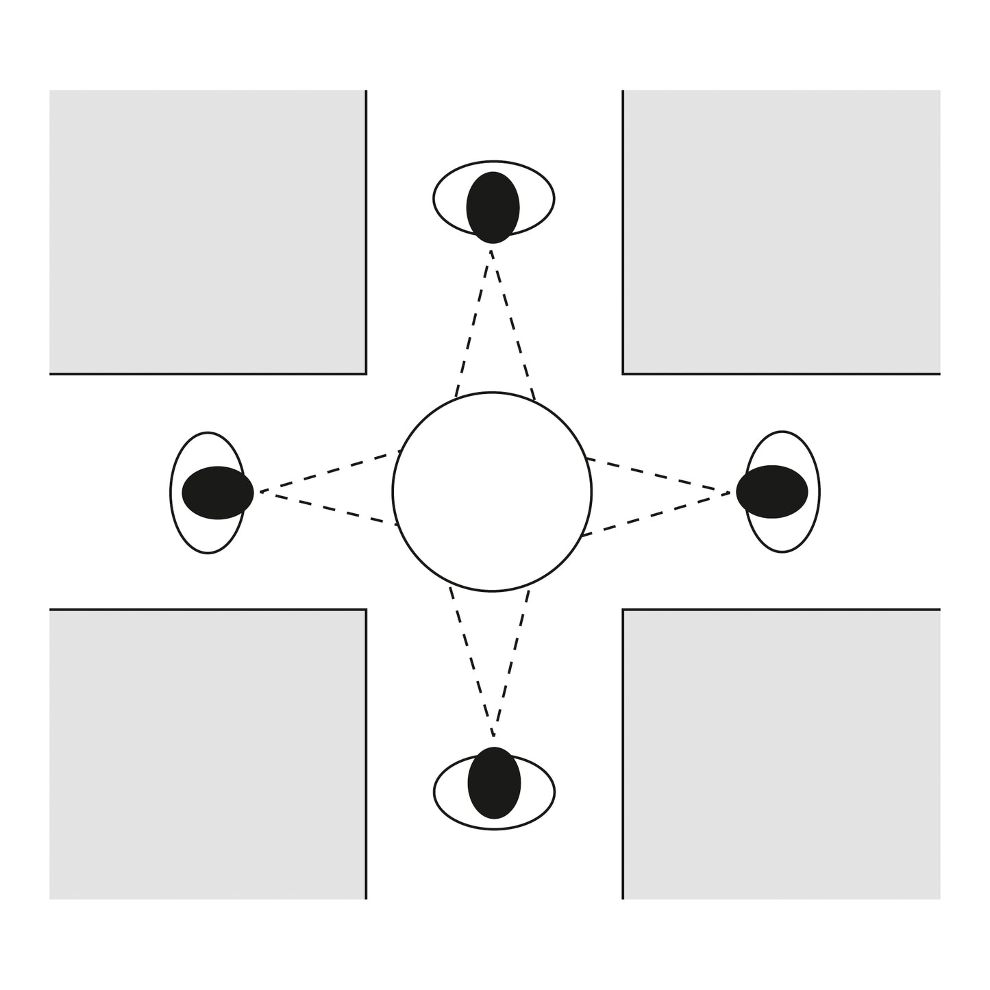 PANORAMA 360° Vier-Wege-Spiegel