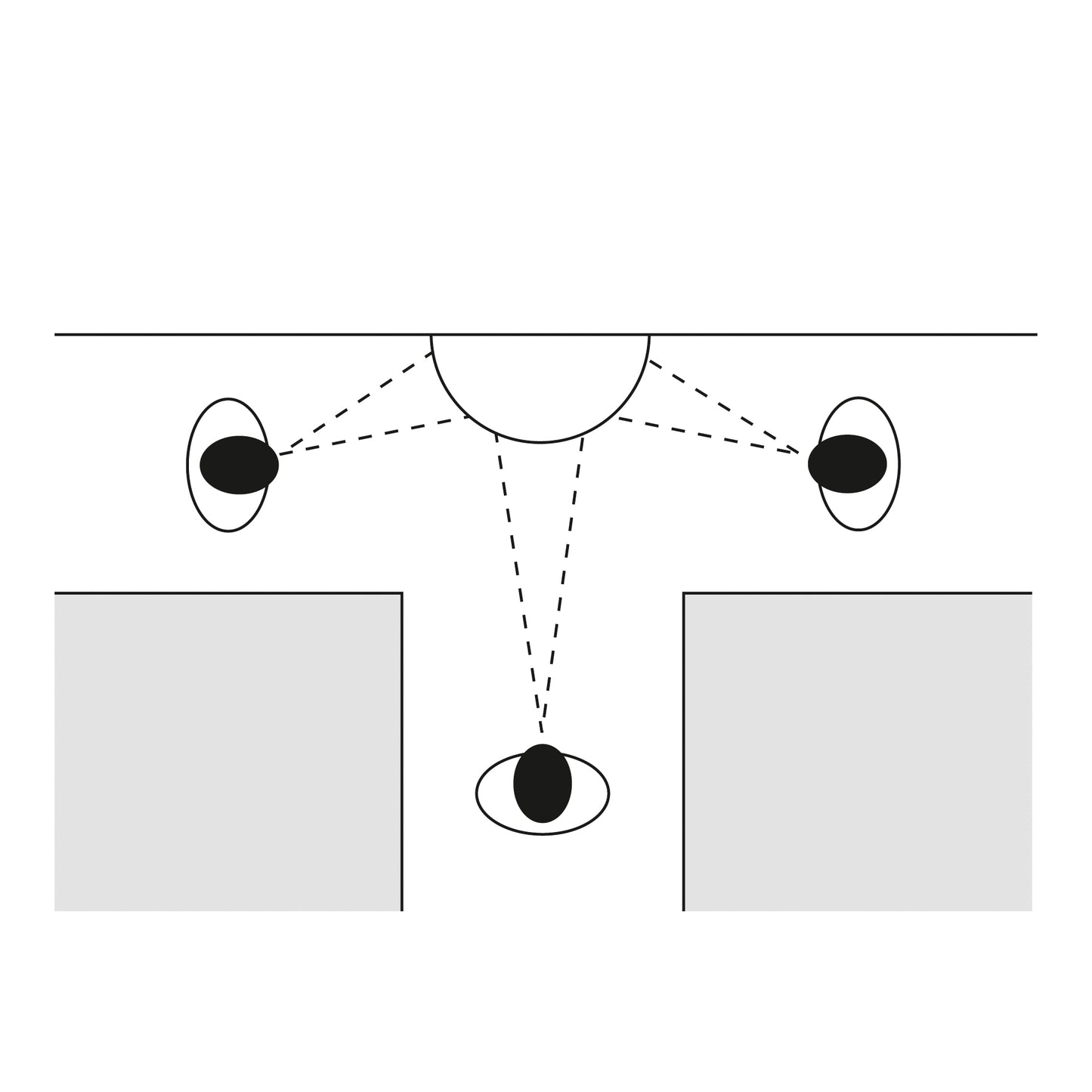 PANORAMA 180° Drei-Wege-Spiegel
